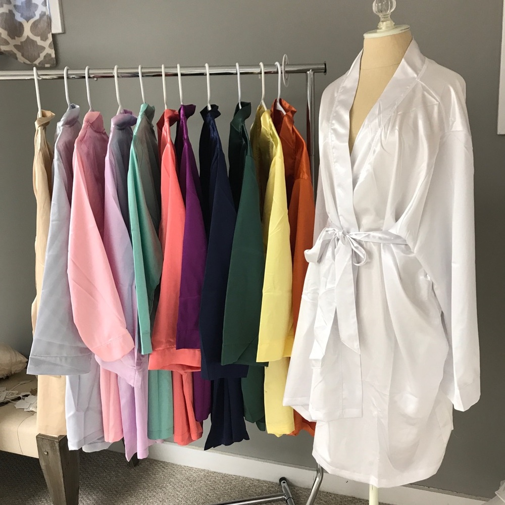 4 Pink Silk Robes